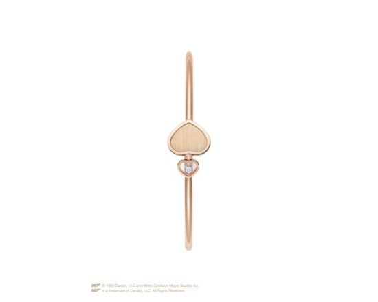 HAPPY HEARTS GOLDEN HEARTS BANGLE, ROSE GOLD, DIAMOND