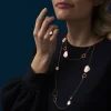 Chopard HAPPY HEARTS SAUTOIR NECKLACE, ETHICAL ROSE GOLD, DIAMONDS, MOTHER-OF-PEARL