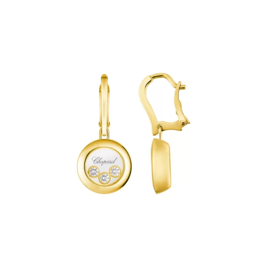 gold chopard earrings with diamonds swiss luxury